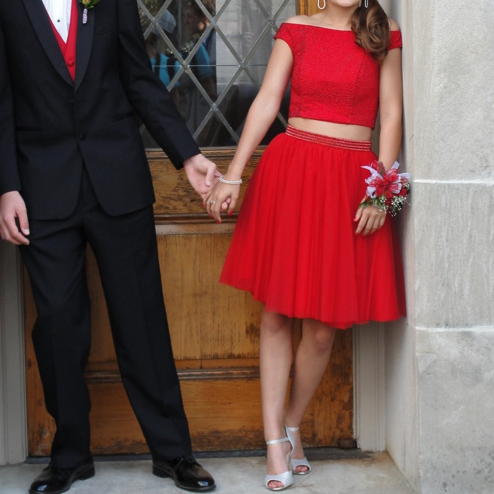 Sherri Hill 2 piece Short Prom Dress